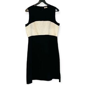 L'agence Sheath Black White Bodice Colorblock Dress Size 8
